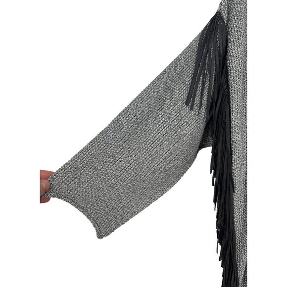 Chico's Travelers Collection Long Sleeve Open Front Fringe Cardigan Size 0 US S - Picture 3 of 10